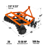 72" Tractor Notched Disc Harrow Disc Plow 3 Point Hitch,  DH72 thumbnail 2