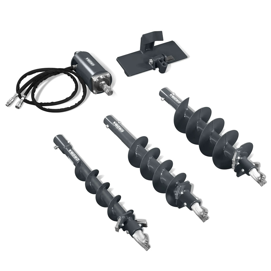 Mini Skid Steer Drive Auger with 6" ,  9" ,  12" Dia. Auger Bits