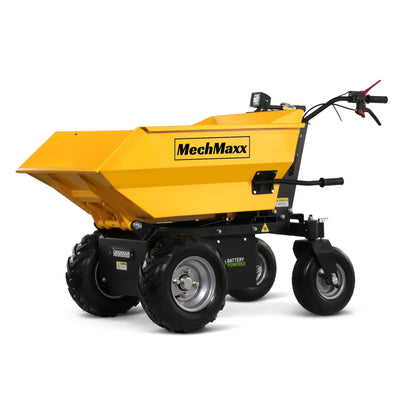 MechMaxx 1100Lbs Loading Battery Powered Barrow Electric Mini Dumper for Sale,  1000W 48V Brushless DC Motor,  E50