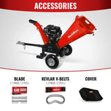 5 inch E-start ZONSEN 459cc Gasoline Engine Powered Wood Chipper ,  GS1500 thumbnail 8