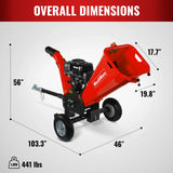 5 inch E-start ZONSEN 459cc Gasoline Engine Powered Wood Chipper ,  GS1500 thumbnail 7