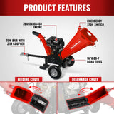 5 inch E-start ZONSEN 459cc Gasoline Engine Powered Wood Chipper ,  GS1500 thumbnail 5