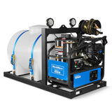 4000 PSI 4 GPM KOHLER E-Start Engine Hot Water Pressure Washer Skid Mounted with 245 Gal Tank,  HPW40KBT thumbnail 1