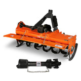 5FT 3-Point Gear Drive Rotary Tiller, 25-50HP Tractor, PTO Shaft Included (With Slip Clutch), Cat. 1 &2 Hookup , RT500 thumbnail 2