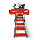 26" Portable Sawmill (5x Blades Included),  459cc 15HP E-Start Gasoline Engine,  20" Board Width,  20' Track Length (13' Track Length + 6.4' Track Extension Included) ,  SM-26 thumbnail 11
