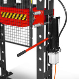 50 Ton H-Frame Air/Hydraulic Shop Press with Hand Winch & Press Pin Kit,  Fully Welded Steel Frame,  Safety Guard,  Foot Pedal Control,  HSP50 thumbnail 16