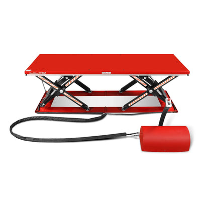 Stationary Electric Hydraulic Parallel Double Scissor Lift Table 6600lb Capacity,  112.9" x 39.4"Platform,  34.3"Lift Height, UL Certified Motor,  ELT66P