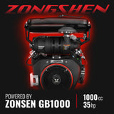 3-Point PTO Stump Grinder & 8 inch ZONSEN E-Start 1000cc 35hp Gas Powered Wood Chipper Bundle, SG24 & B200 thumbnail 34