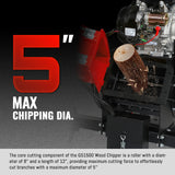 5 inch E-start ZONSEN 459cc Gasoline Engine Powered Wood Chipper ,  GS1500 thumbnail 10