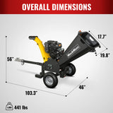 5 inch E-start KOHLER 429cc Gasoline Engine Powered Wood Chipper,  GS1500 thumbnail 11