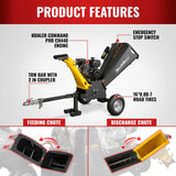 5 inch E-start KOHLER 429cc Gasoline Engine Powered Wood Chipper,  GS1500 thumbnail 13