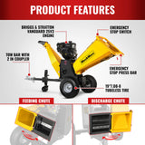 6 inch E-start B&S VANGUARD 408cc 14hp Gasoline Engine Powered Drum Wood Chipper,   P4206 thumbnail 3