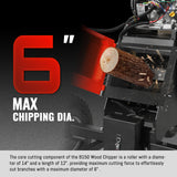 6 inch KOHLER E-Start 429cc 14HP Gas Powered 4 - Wheel Drum Wood Chipper with Taillight ,  B150 thumbnail 6