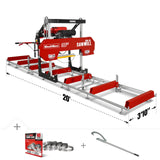 MechMaxx 36" MAX Portable Sawmill,  750cc 25HP ZONSEN V-Twin Engine,  36" Board Width,   20' Track Length,  ( 10 x Blades Included) SM36MAX thumbnail 1